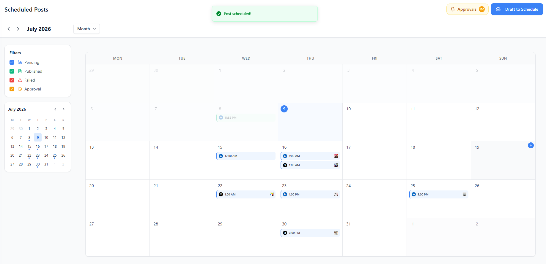 Schedule Posts